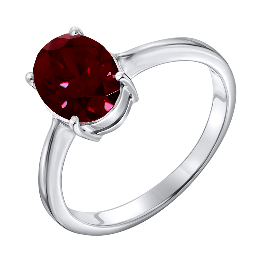 

Серебряное кольцо с гранатом 000125023 19 размера