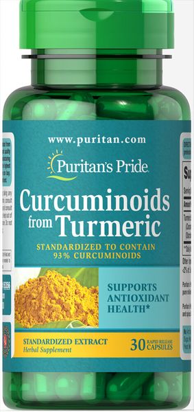 

Куркуминоиды Puritan's Pride Curcuminoids 500 mg from Turmeric Standardized Extract 30 капсул