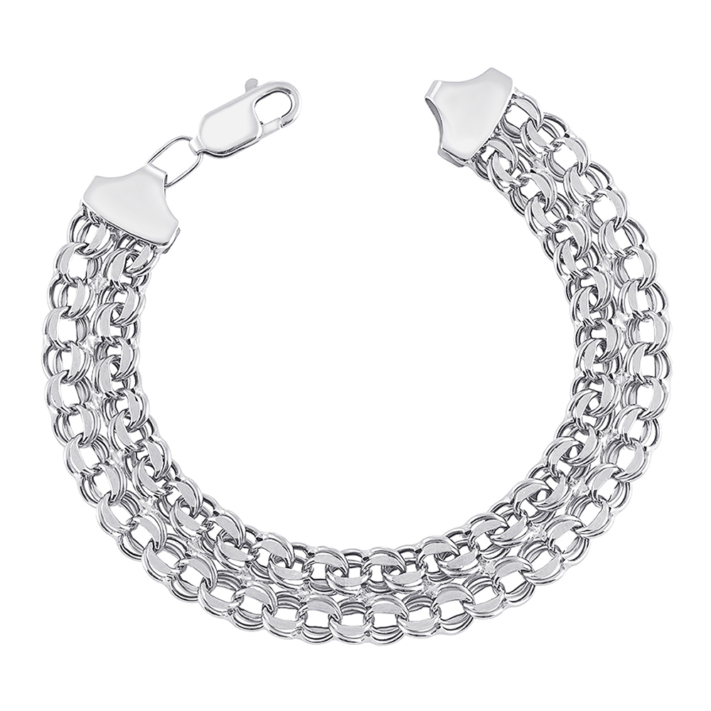 

Серебряный браслет в плетении бисмарк 000126056 20 размера