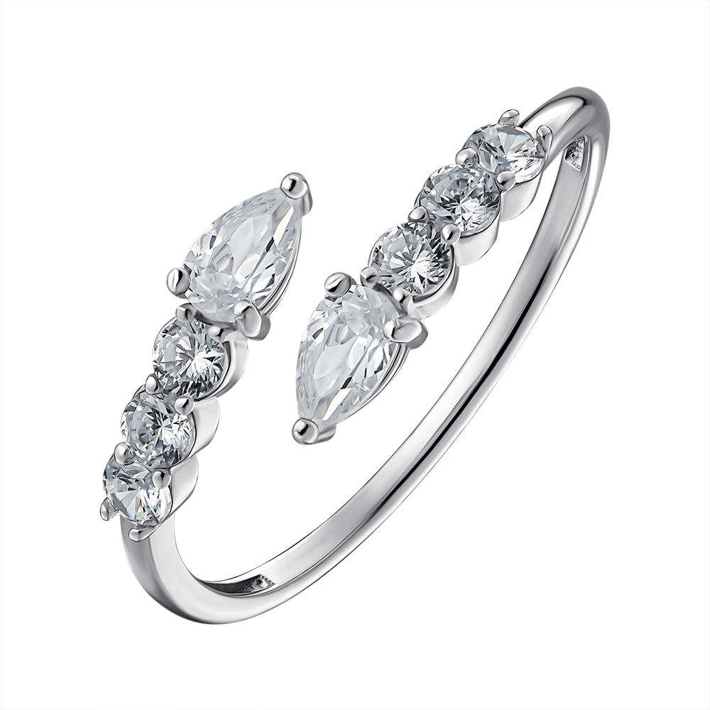 

Серебряное кольцо с фианитами 000148301 16 размера