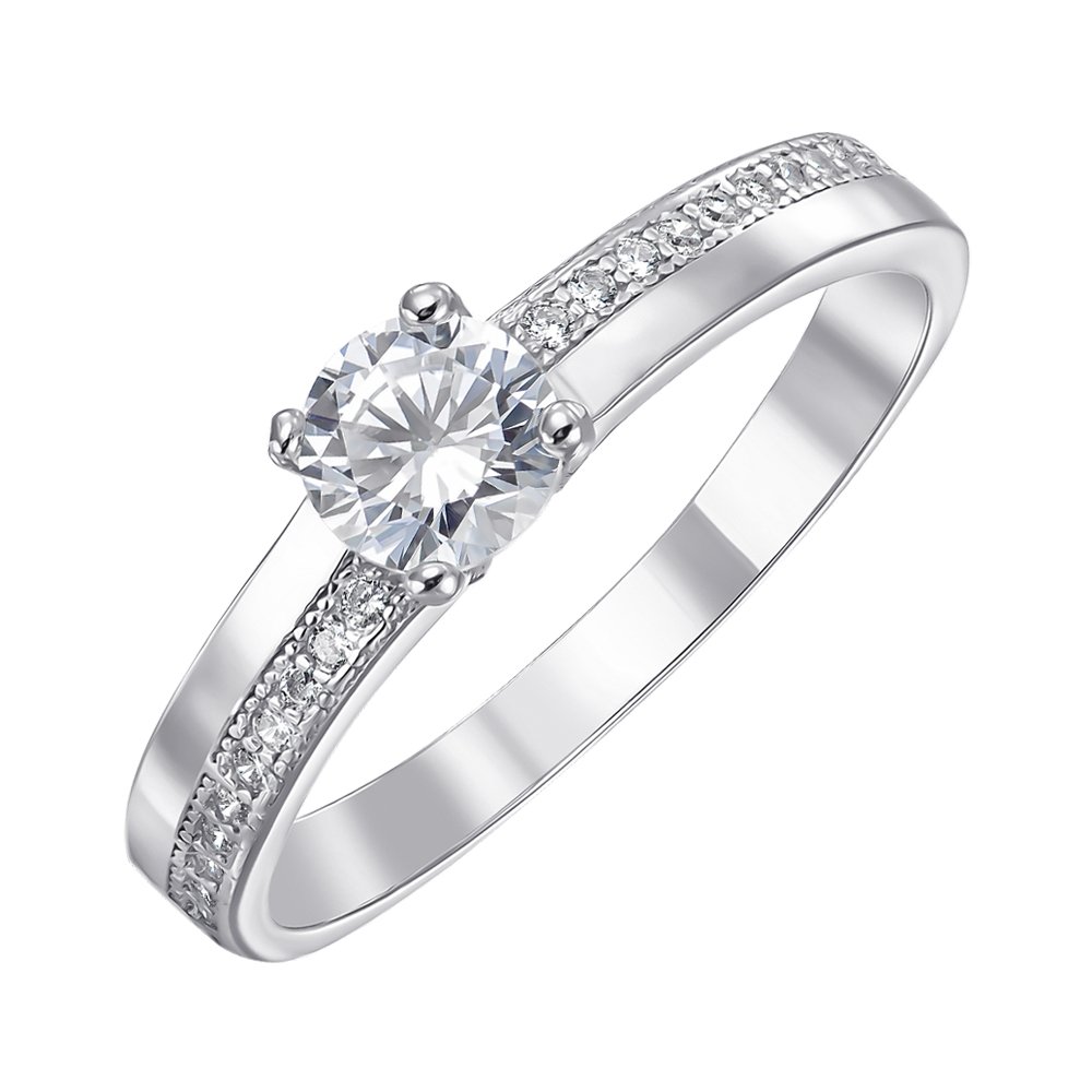 

Серебряное кольцо с фианитами 000151933 18 размера