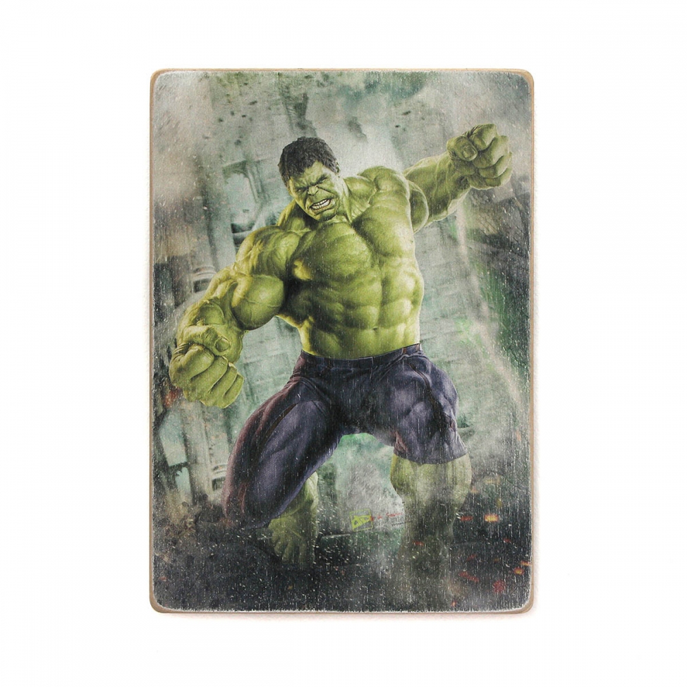 

Деревянный постер Супергерои Hulk. Халк в прыжке А2