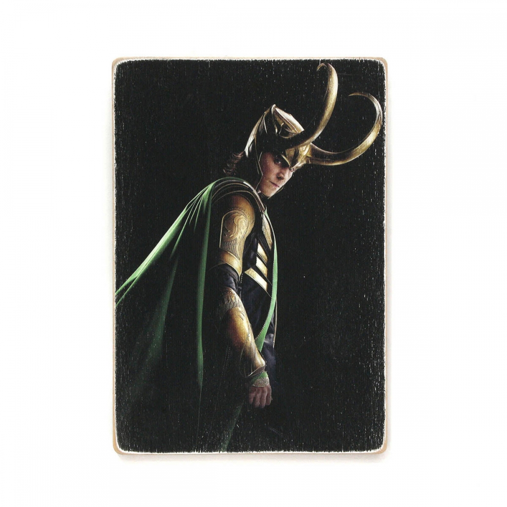 

Деревянный постер Супергерои Loki. Локи в шлеме А1