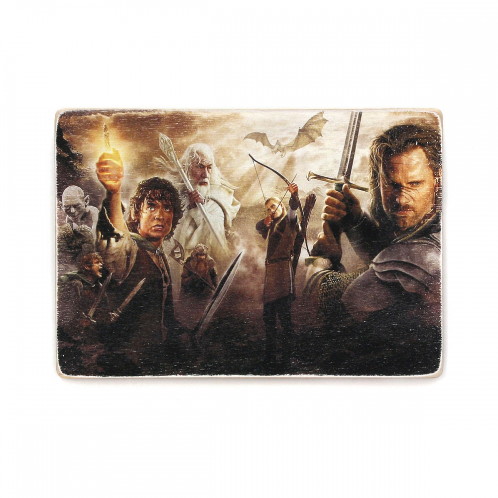 

Деревянный постер Фильмы и сериалы Lord of the rings. Властелин колец. Все герои. Горизонтальный А1
