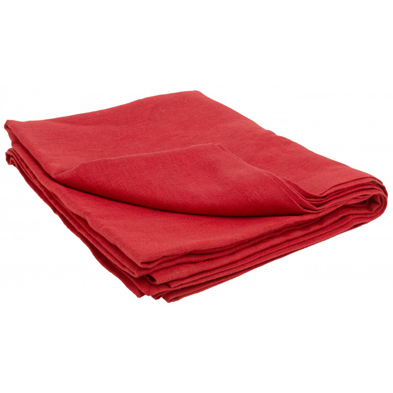 

Скатерть льняная красная 150х230см, Moonlinen
