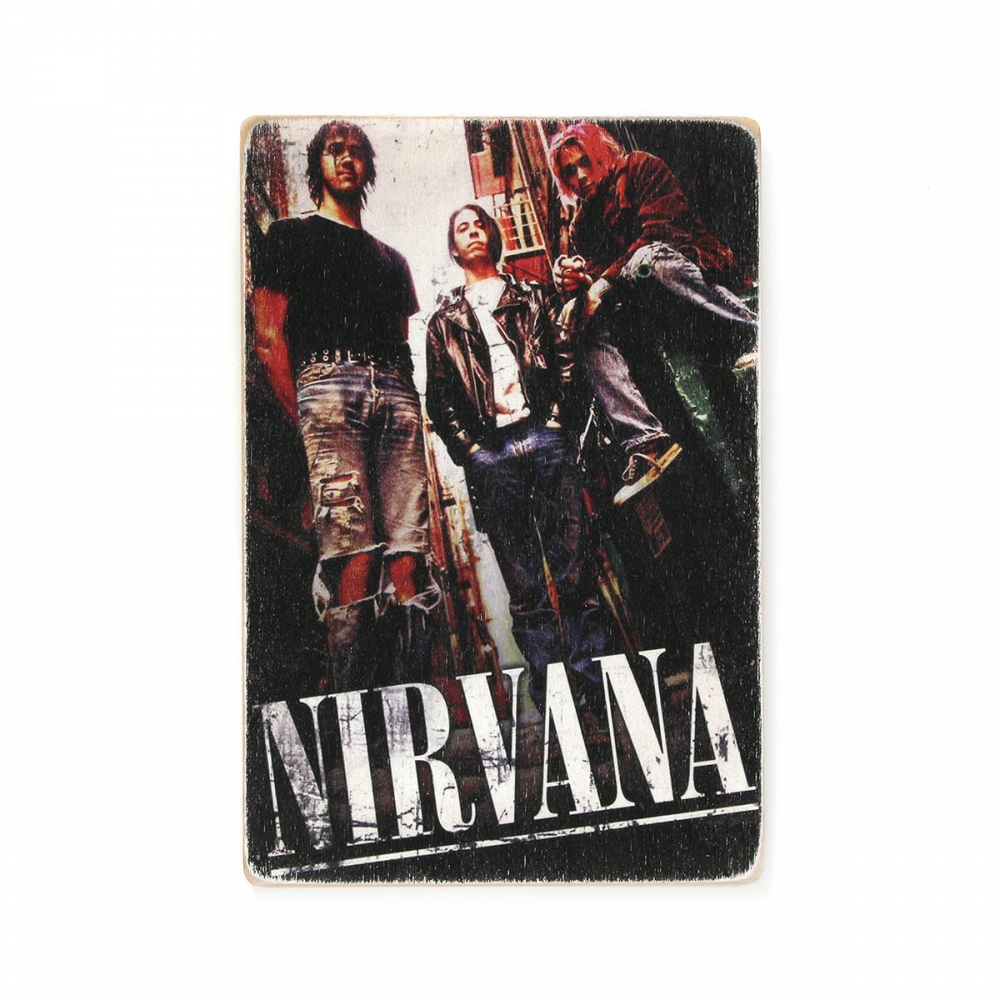 

Деревянный постер Музыка Nirvana. Нирвана. Состав. Цветное фото А2