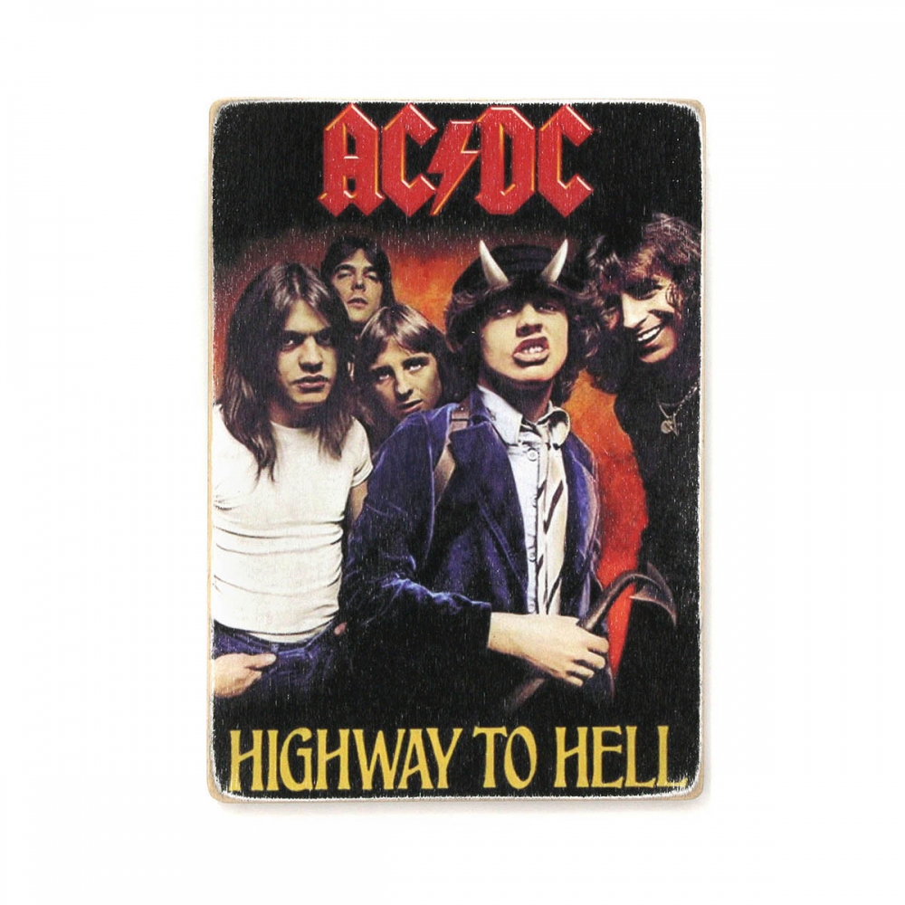 

Деревянный постер Музыка AC/DC. Highway to Hell А1
