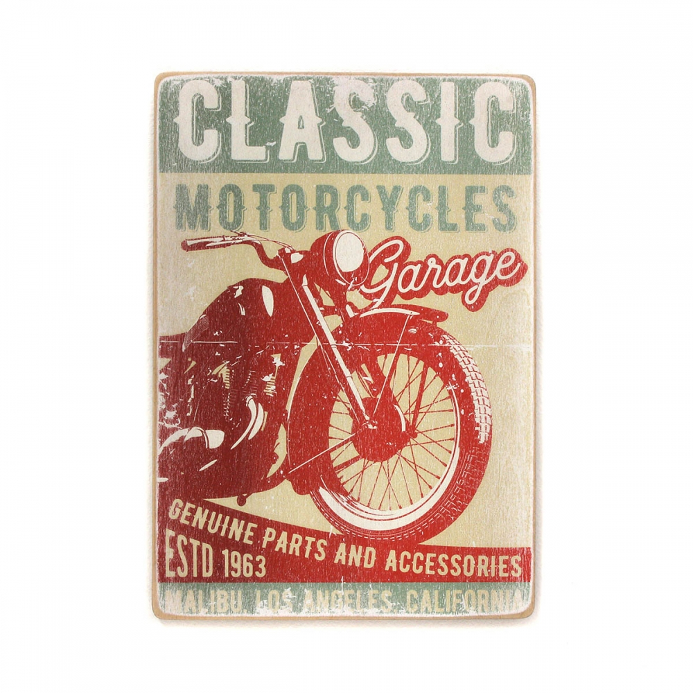 

Деревянный постер Мотоциклы Classic motorcycles garage А1