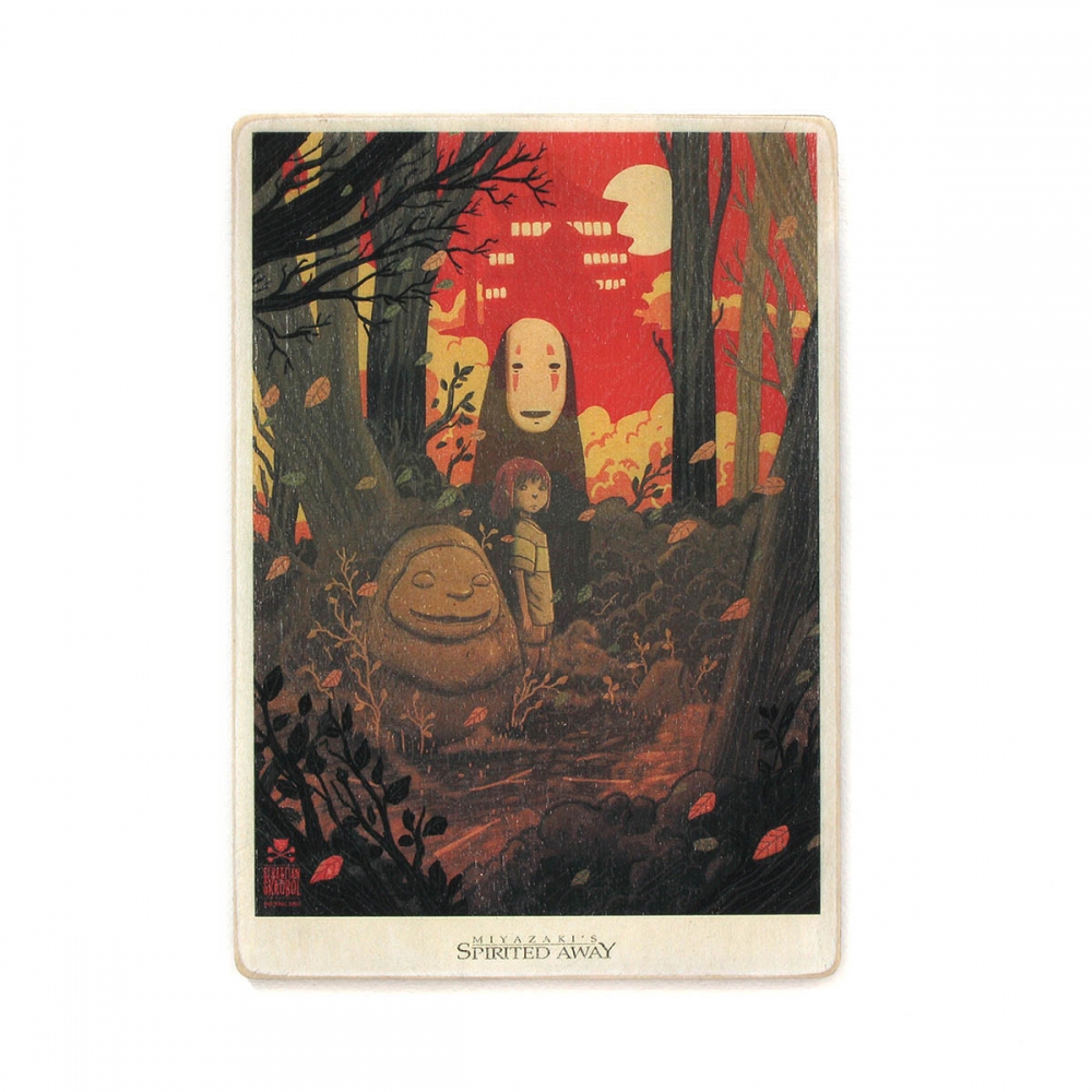 

Деревянный постер Мультфильмы Spirited away. Унесенные призраками. Арт. Вертикальный А2