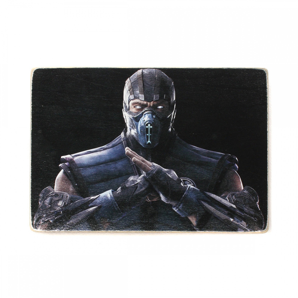 

Деревянный постер Видеоигры Mortal Kombat. Мортал Комбат. Саб-Зиро А2