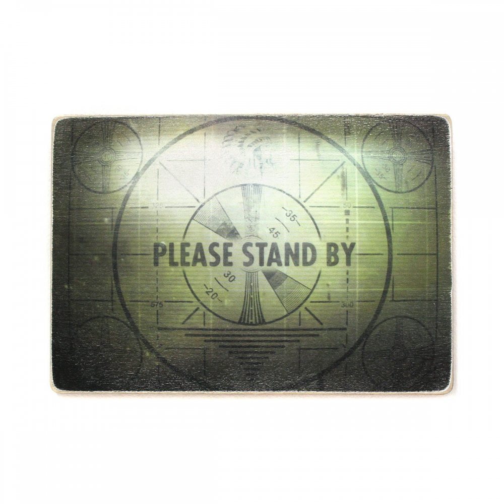 

Деревянный постер Видеоигры Fallout. Please stand by А1