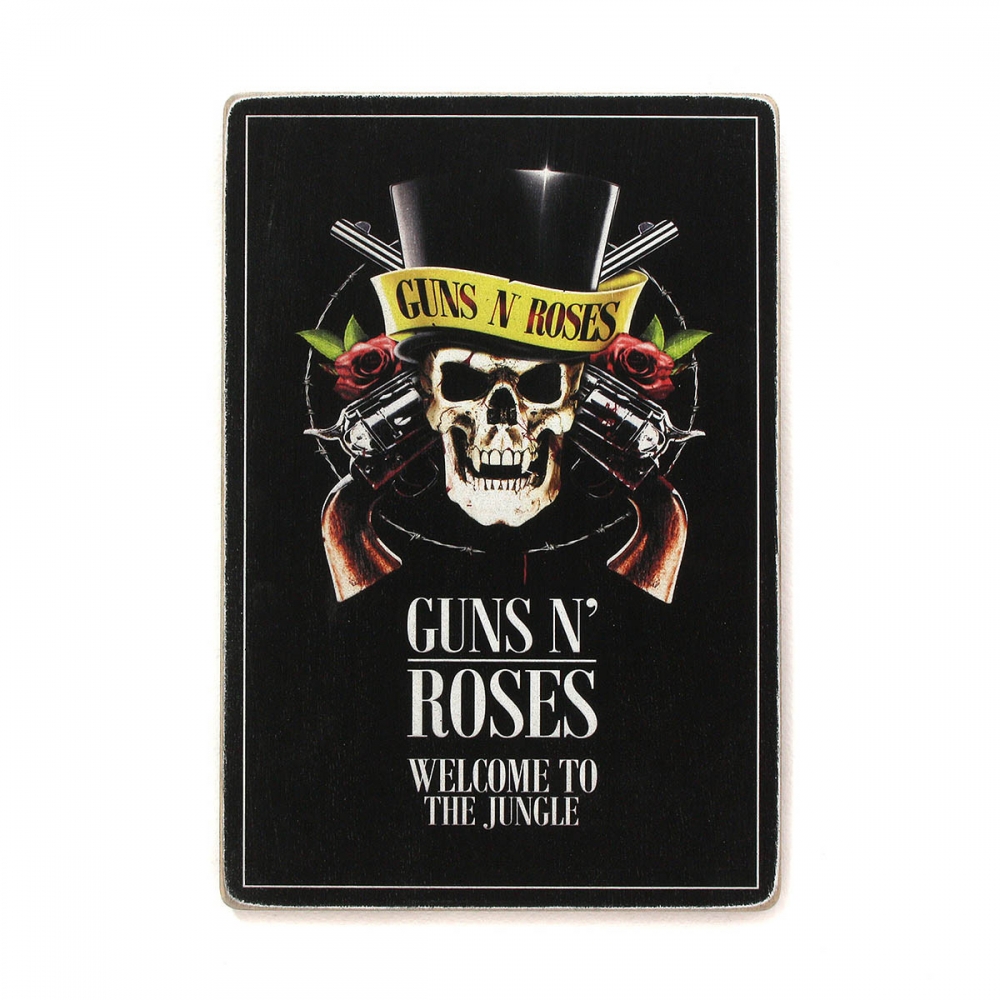 

Деревянный постер Музыка Guns N 'Roses. Welcome to jungle А1