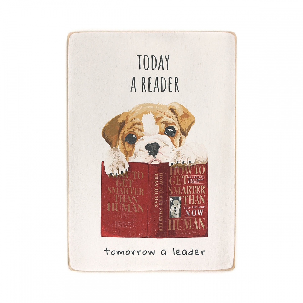 

Деревянный постер Мотивационные Today a reader, tomorrow a leader А1