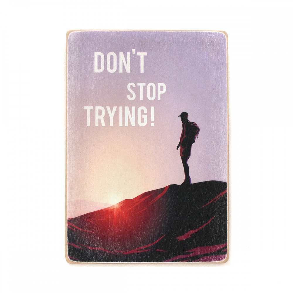 

Деревянный постер Мотивационные Do not stop trying! А2