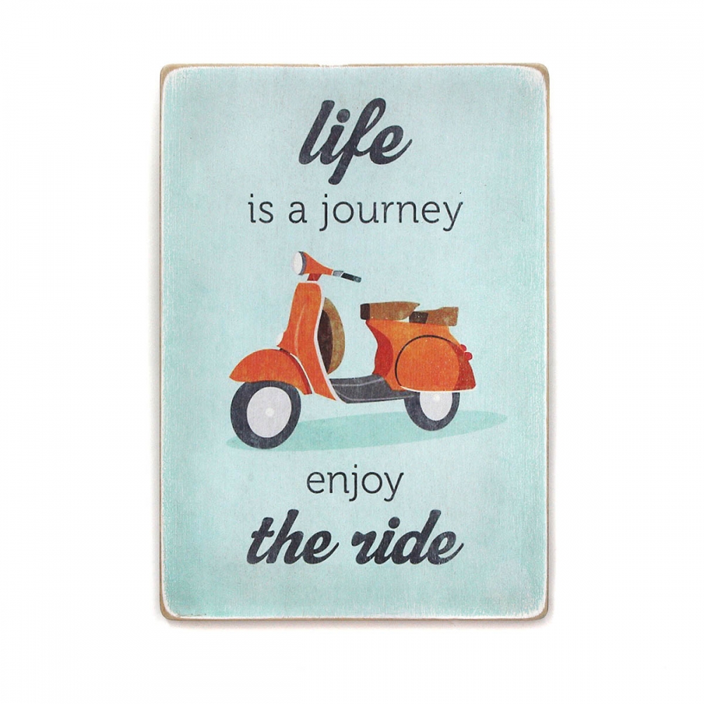 

Деревянный постер Мотоциклы Life is a journey, enjoy the ride. Blue А1