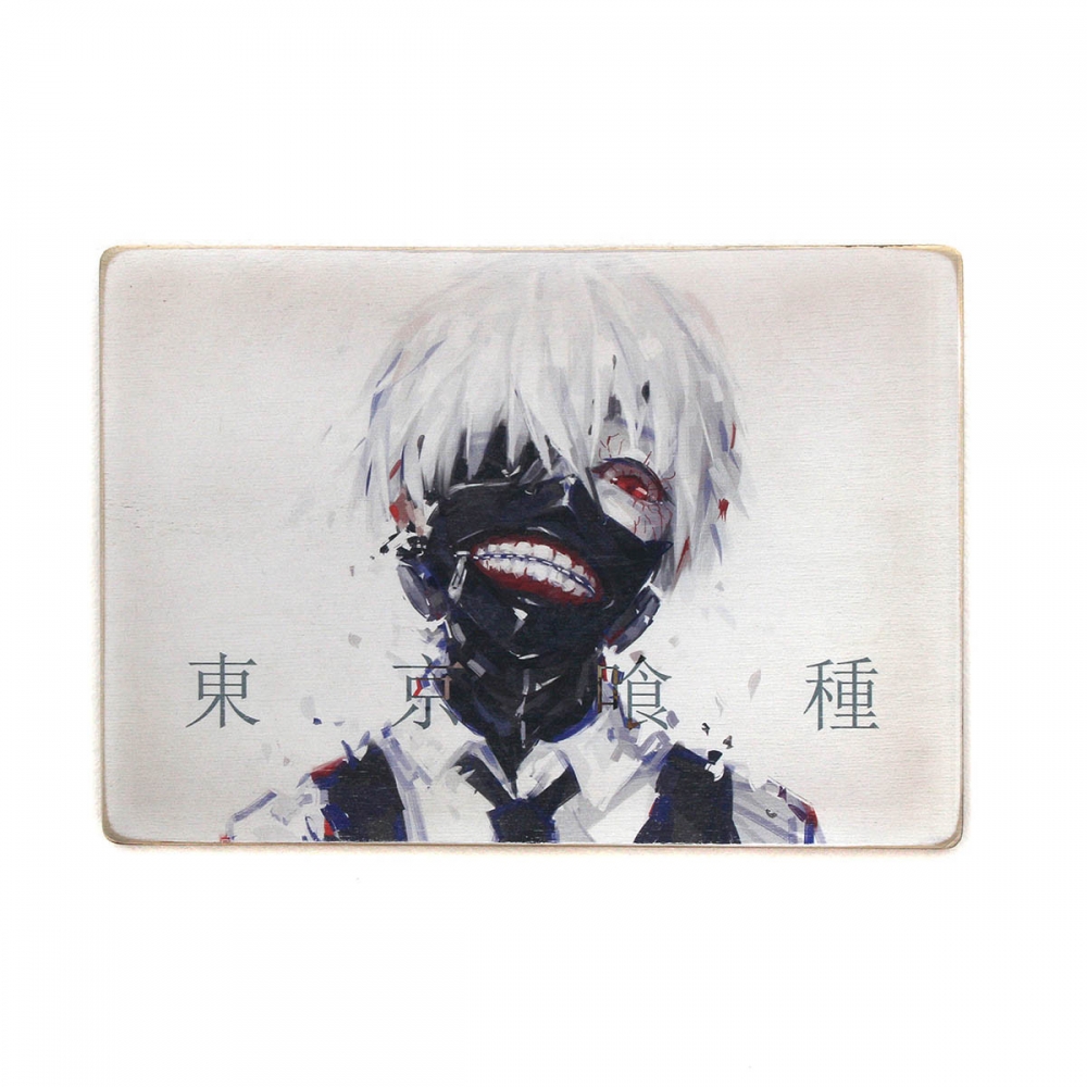 

Деревянный постер Мультфильмы Tokyo Ghoul. Токийский Гуль на белом фоне А2