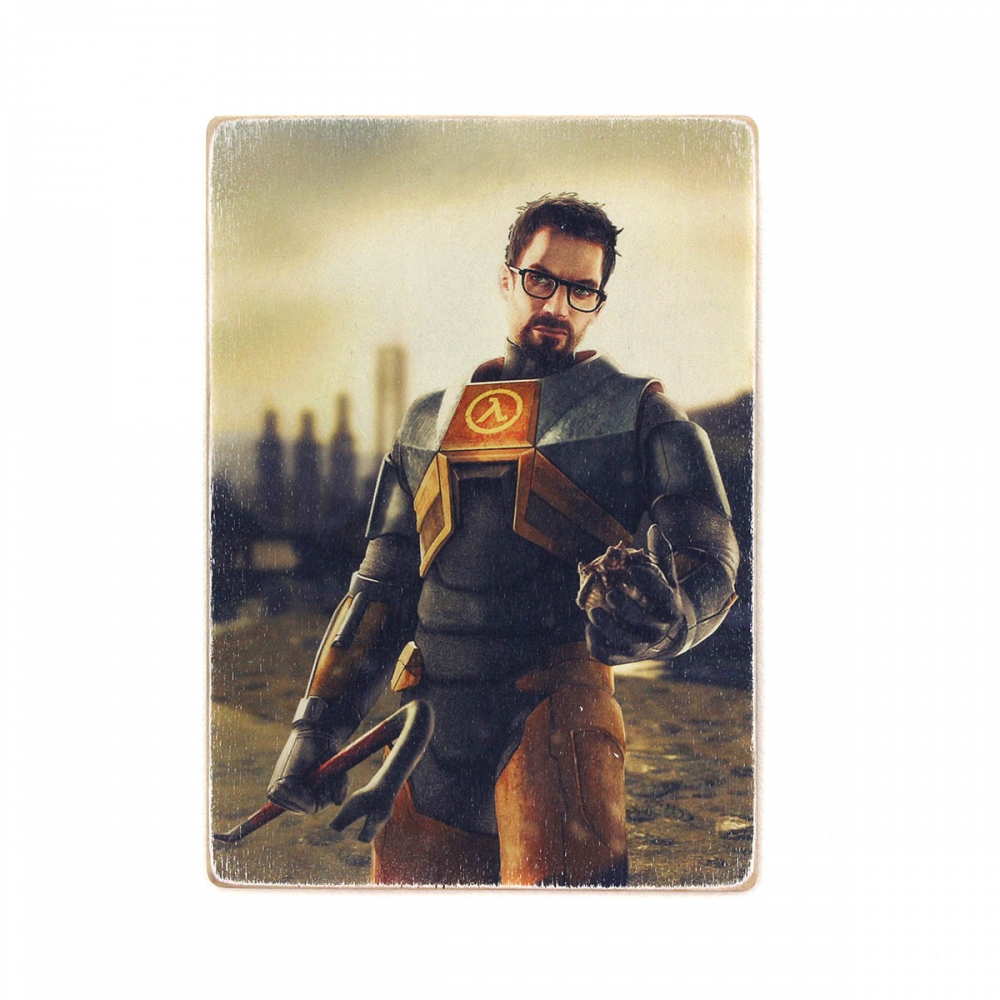 

Деревянный постер Видеоигры Half Life. Халф Лайф. Гордон Фримен А1