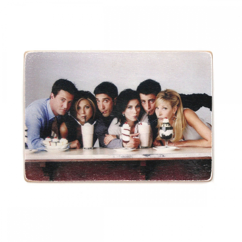 

Деревянный постер Фильмы и сериалы Friends. Друзья пьют коктейли А1