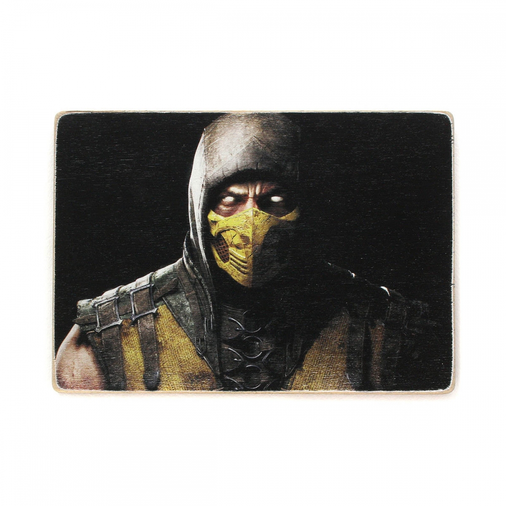 

Деревянный постер Видеоигры Mortal Kombat. Мортал Комбат. Скорпион А1