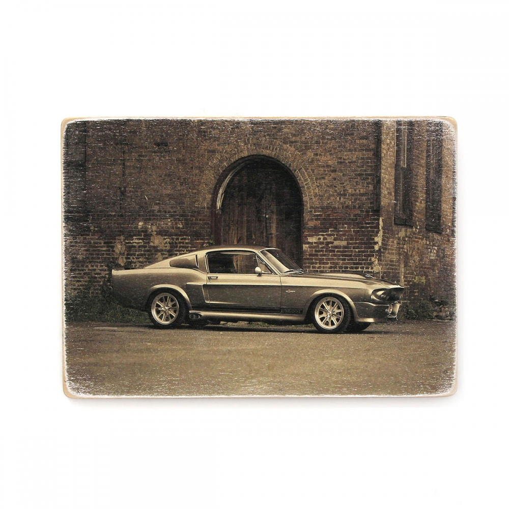 

Деревянный постер Автомобили Ford Mustang Shelby GT500 Eleanor. Форд Мустанг Элеонор А2