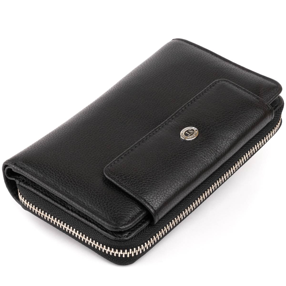 

Кошелек из кожи на защелке ST Leather 19339 Черный