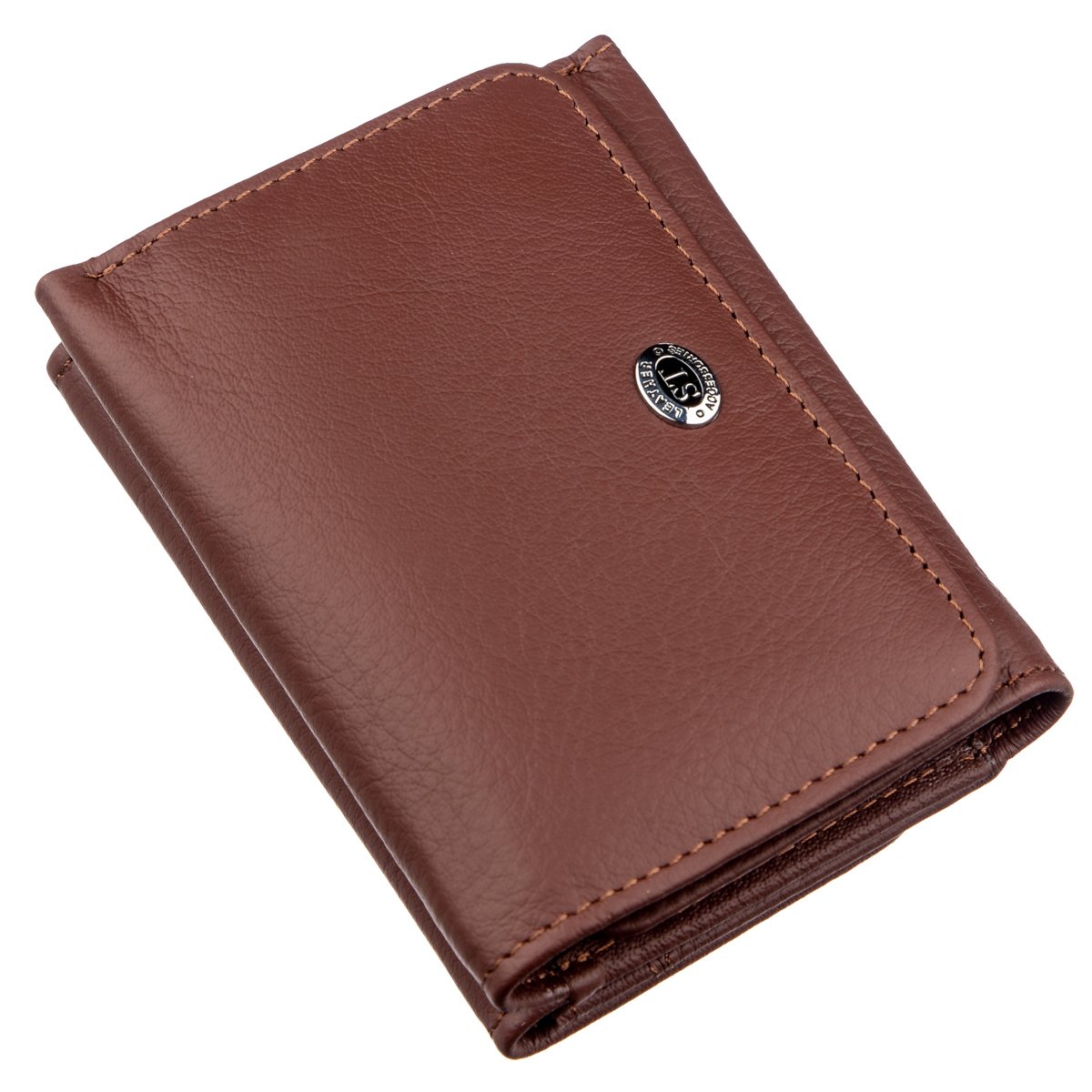 

Женский кошелек с монетницей на кнопке ST Leather 18887 Коричневый