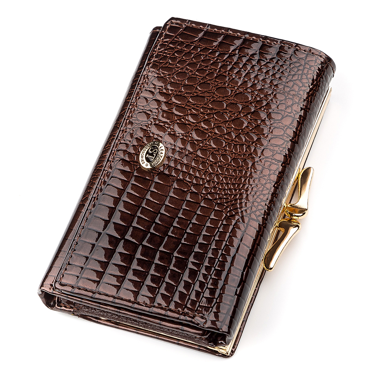

Кошелек женский ST Leather 18372 лакированная кожа Коричневый