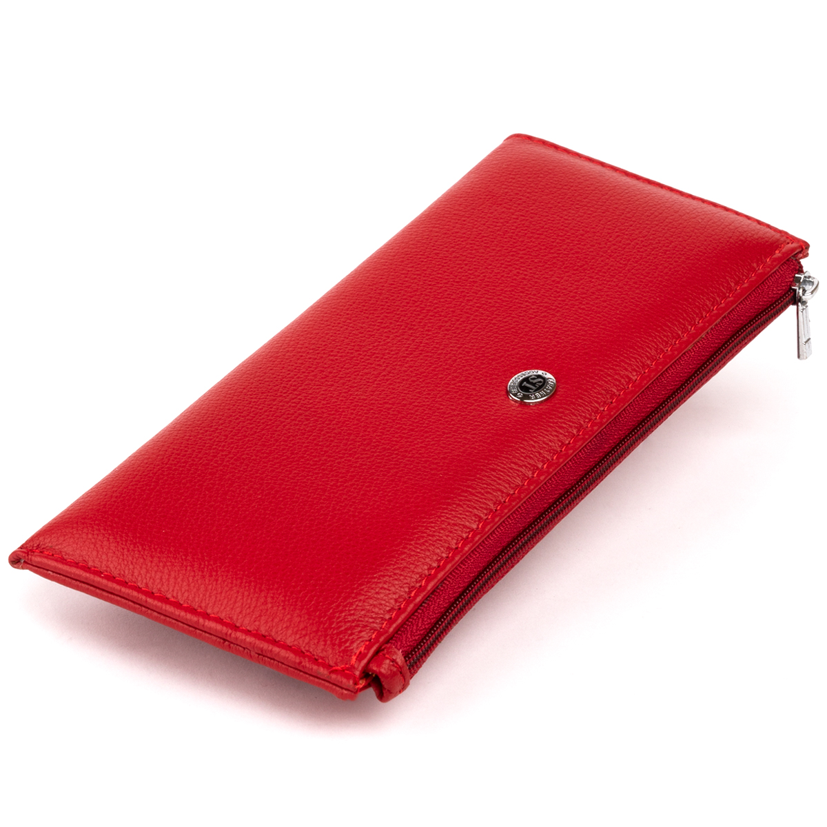 

Горизонтальный тонкий кошелек из кожи женский ST Leather 19330 Красный