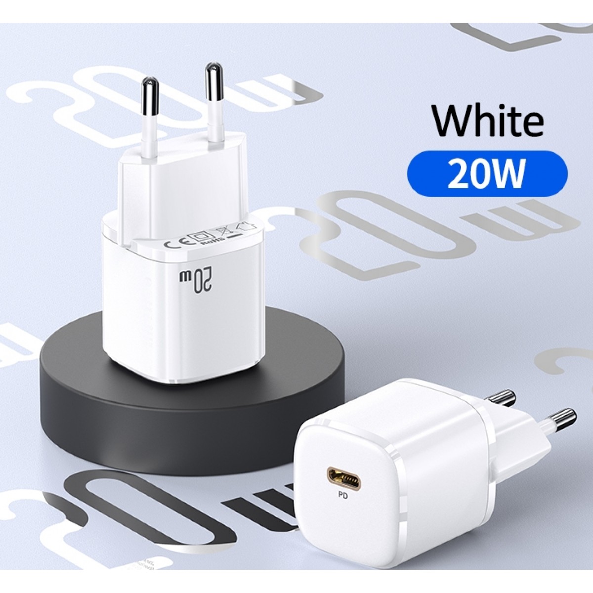 

Сетевое зарядное устройство USAMS XFK Fast Charger Kit-SuperCube Series T36 EU charger + US-SJ484 U63 data cable, белый