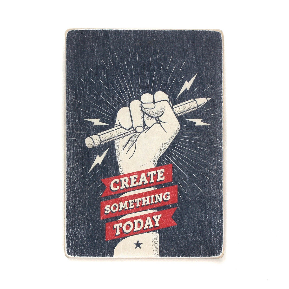 

Деревянный постер Wood Posters "Create something today" (A1 формат, фанера)