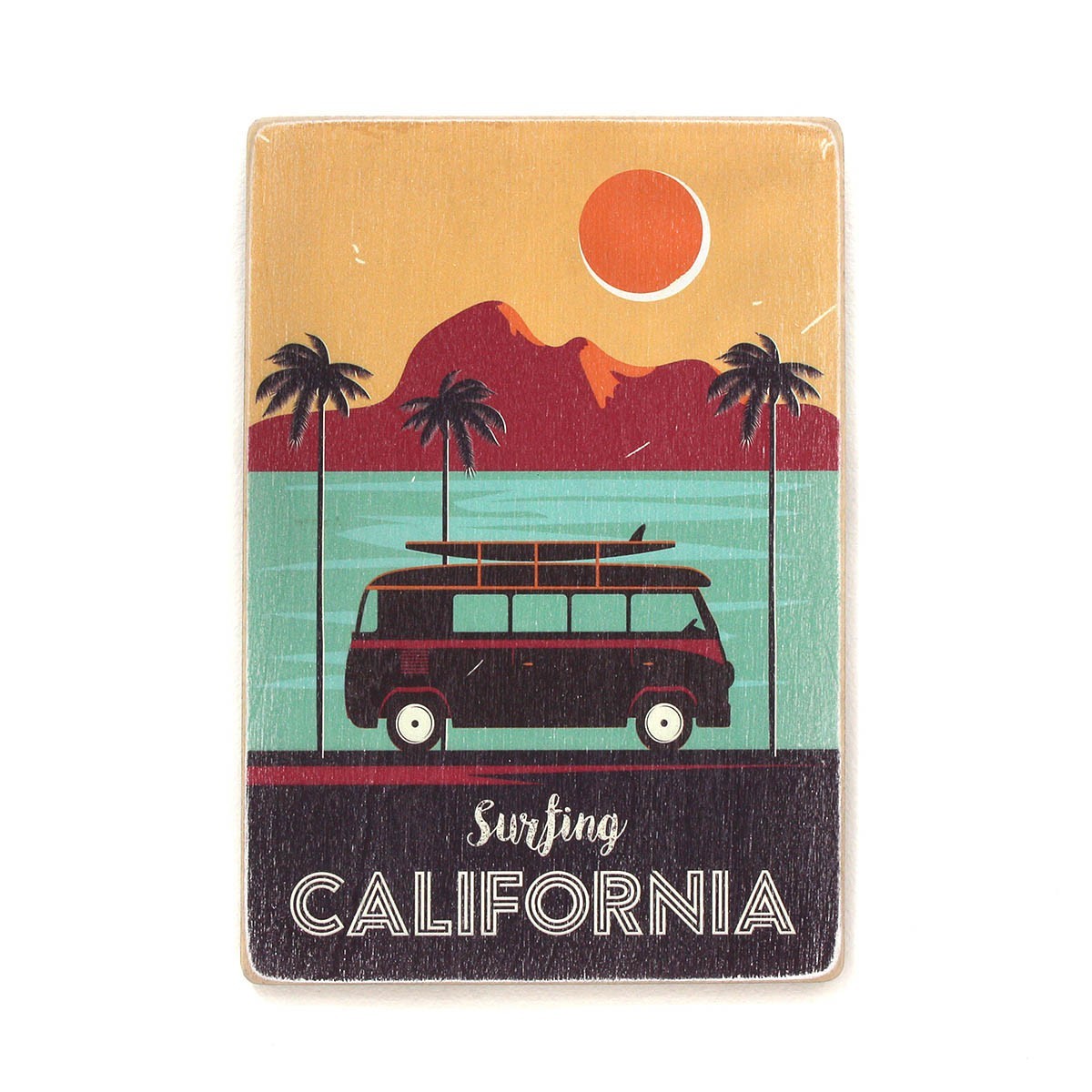 

Деревянный постер Wood Posters "Surfing California" (A3 формат, фанера)
