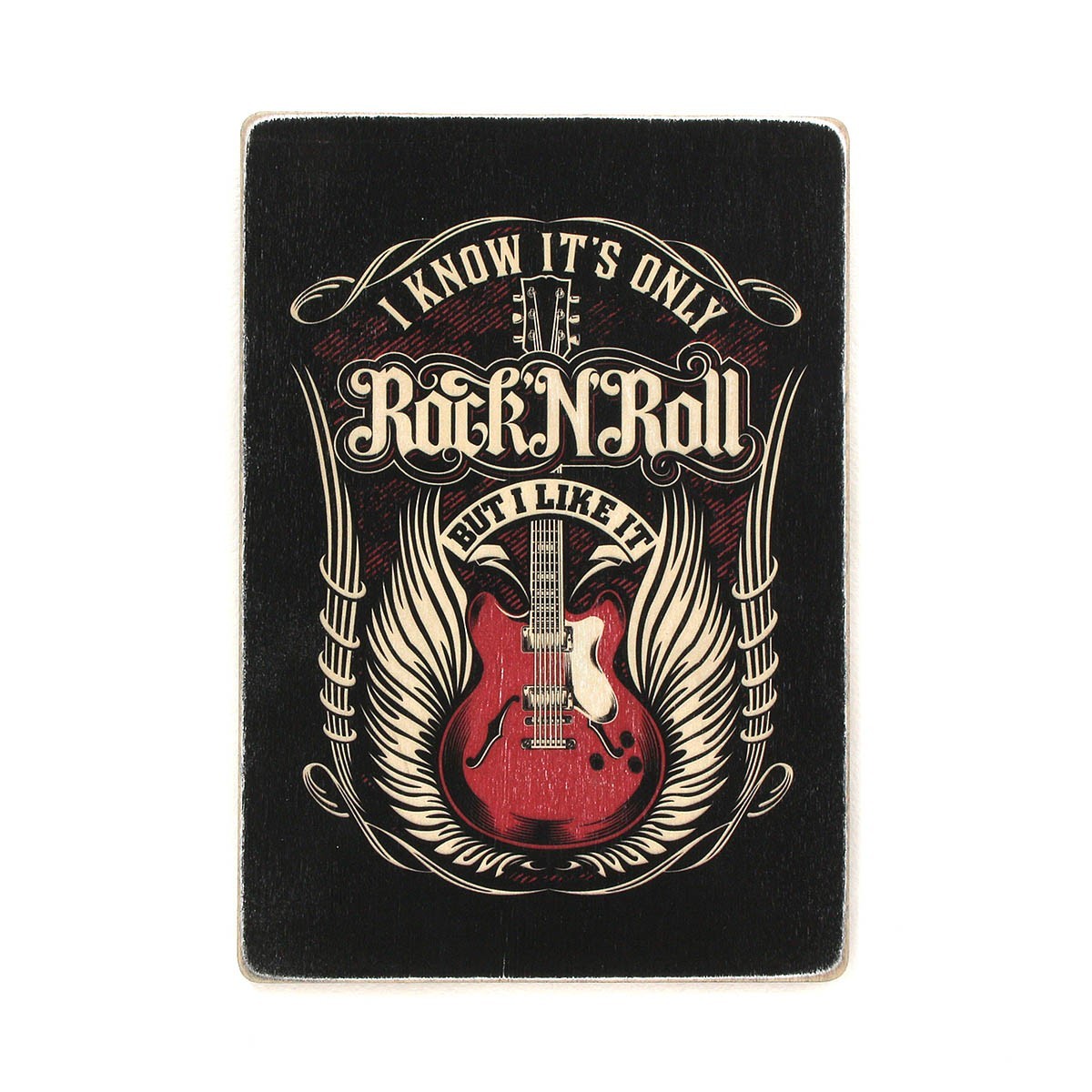 

Деревянный постер Wood Posters "I know it's only rock'n'roll, but I like it" (A2 формат, фанера)