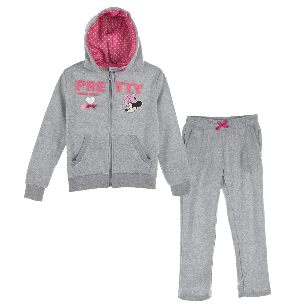 

Спортивный костюм утепленный Disney Minnie Mouse (Минни Маус) 098 см Серый TH13252