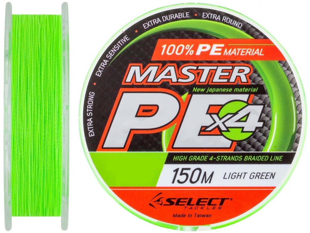 

Шнур Select Master PE Light Green X4 150m 0.20mm 24kg