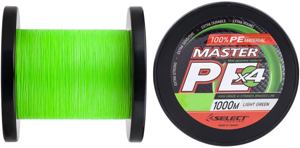

Шнур Select Master PE Light Green X4 1000m 0.16mm 19kg