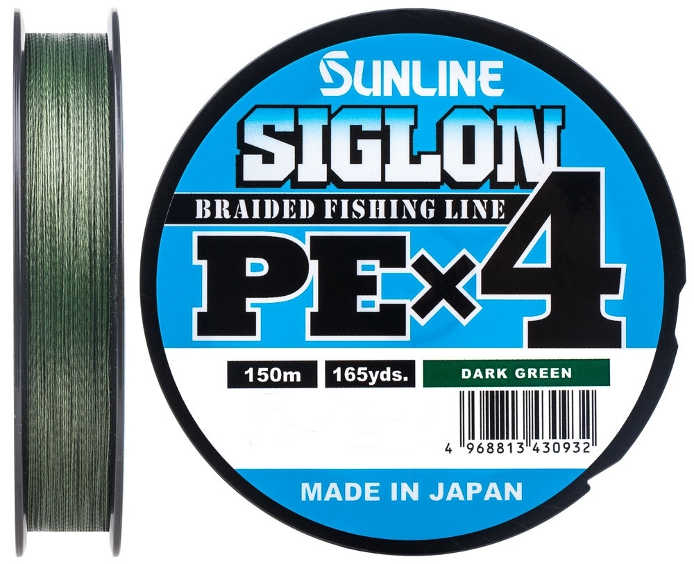 

Шнур Sunline Siglon PE X4 Dark Green 150m #1.5/0.209mm 25lb/11.0kg