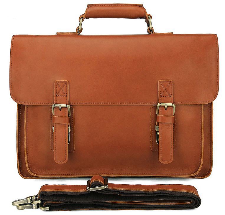 

Кожаный портфель матовый Vintage 14937 Рыжий