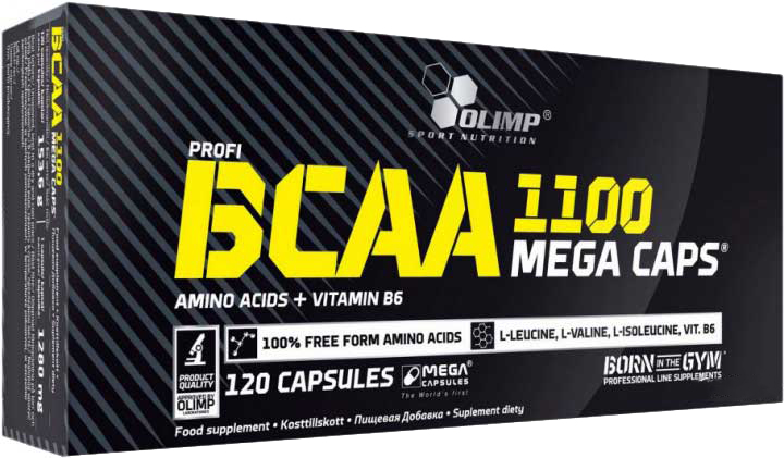 

Аминокислота Olimp BCAA 1100 Mega Caps blister 120 капсул (5901330023330)