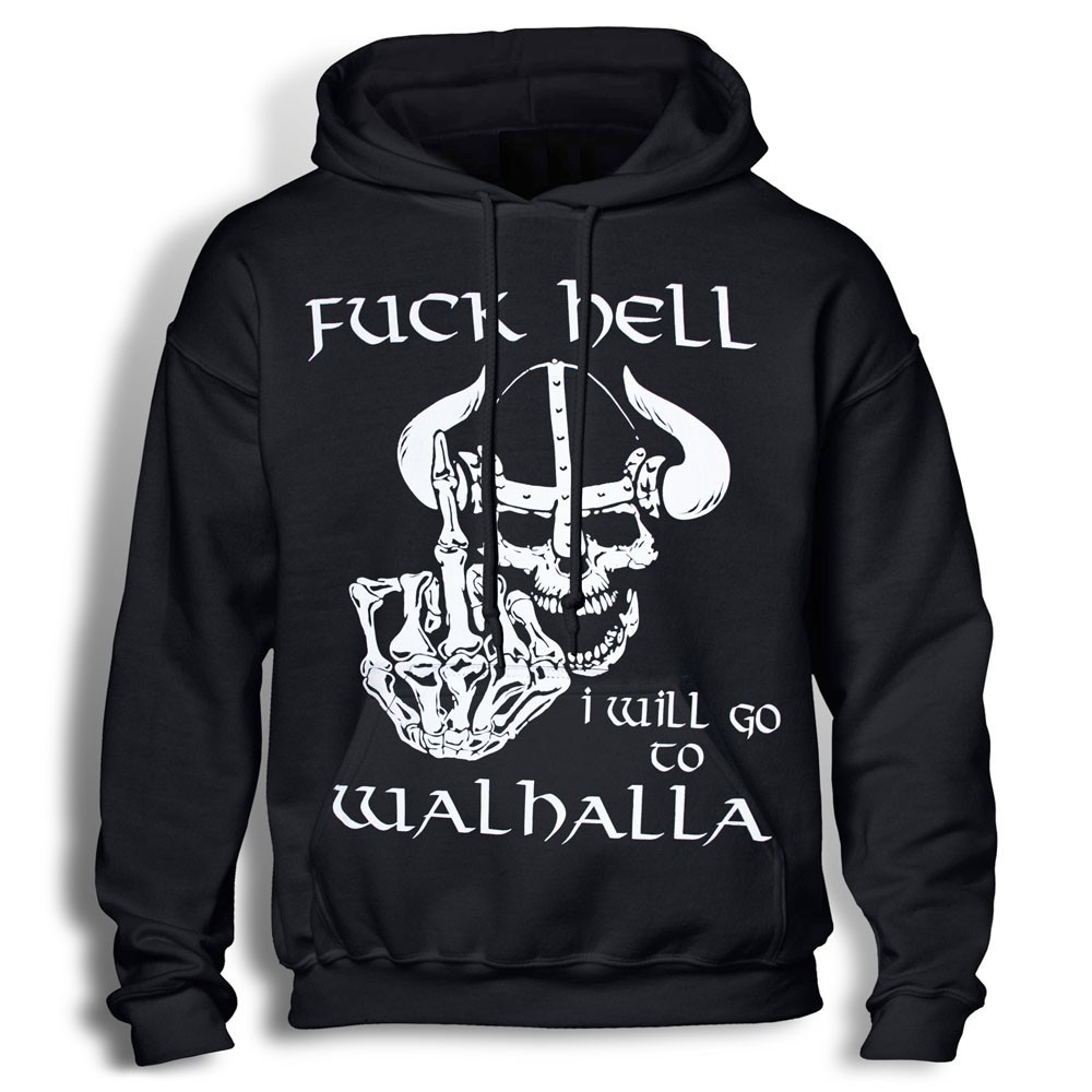 

Толстовка Худи Talisman WALHALLA Fuck Hell викинг Черный XXL