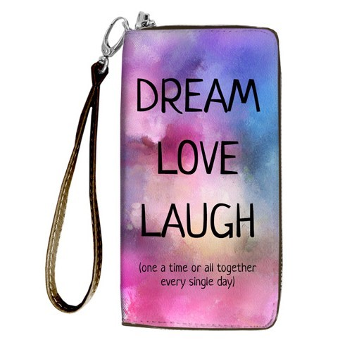 

Кошелёк на замке BIG (текстиль) Dream love laugh Presentville 18,5х10 см 000174264
