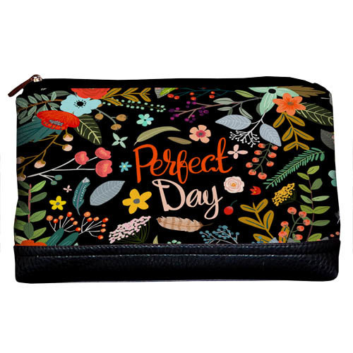 

Косметичка дорожная женская Lovely Perfect day на черном фоне Presentville 26х15х8 см 000175996