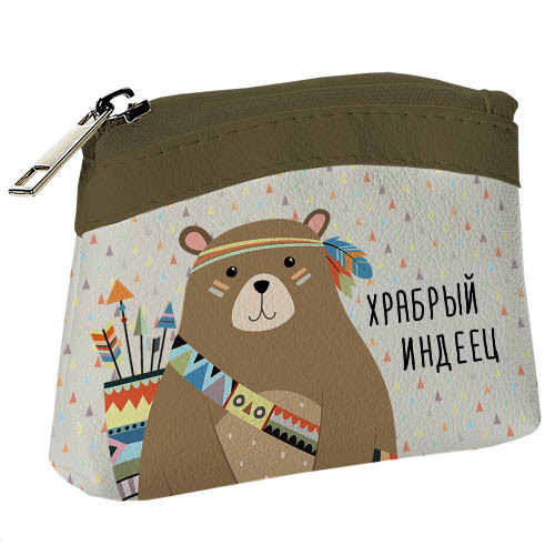 

Кошелёк детский KID Мишка - храбрый индеец Presentville 12х9,5 см 000179210