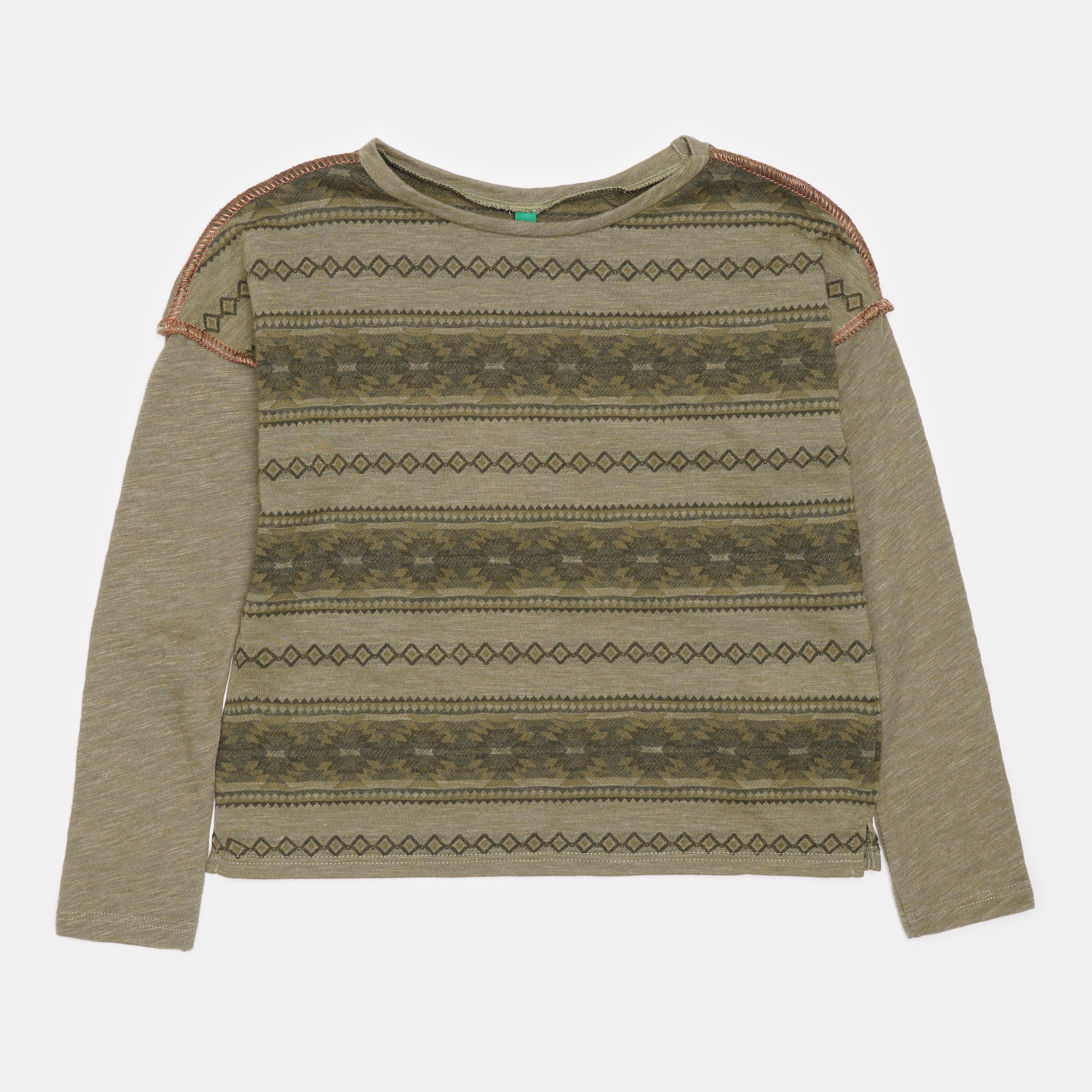 

Футболка с длинными рукавами United Colors of Benetton chl07900005 120 см Хаки