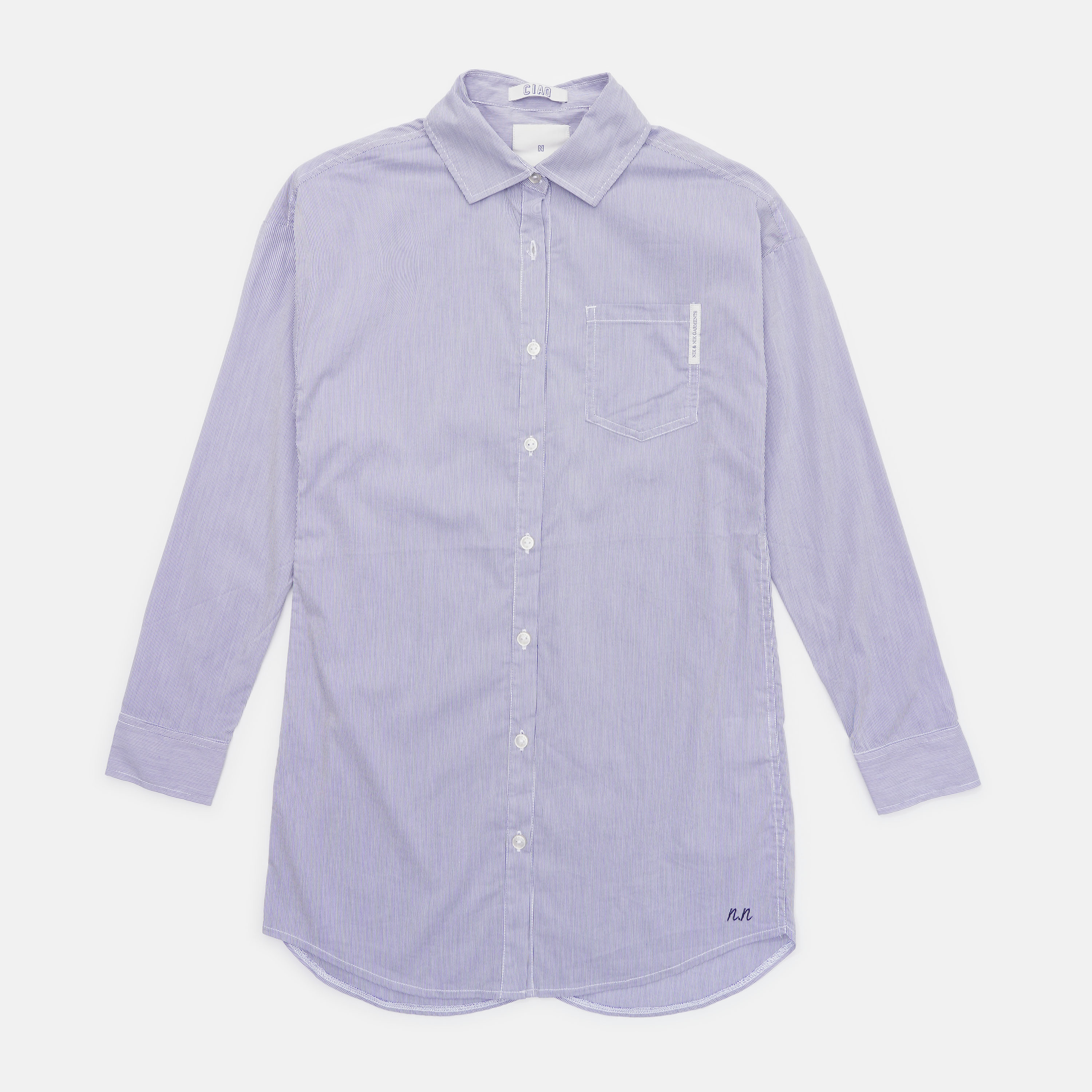 

Рубашка Nikkie chl03700151 152 см Синяя