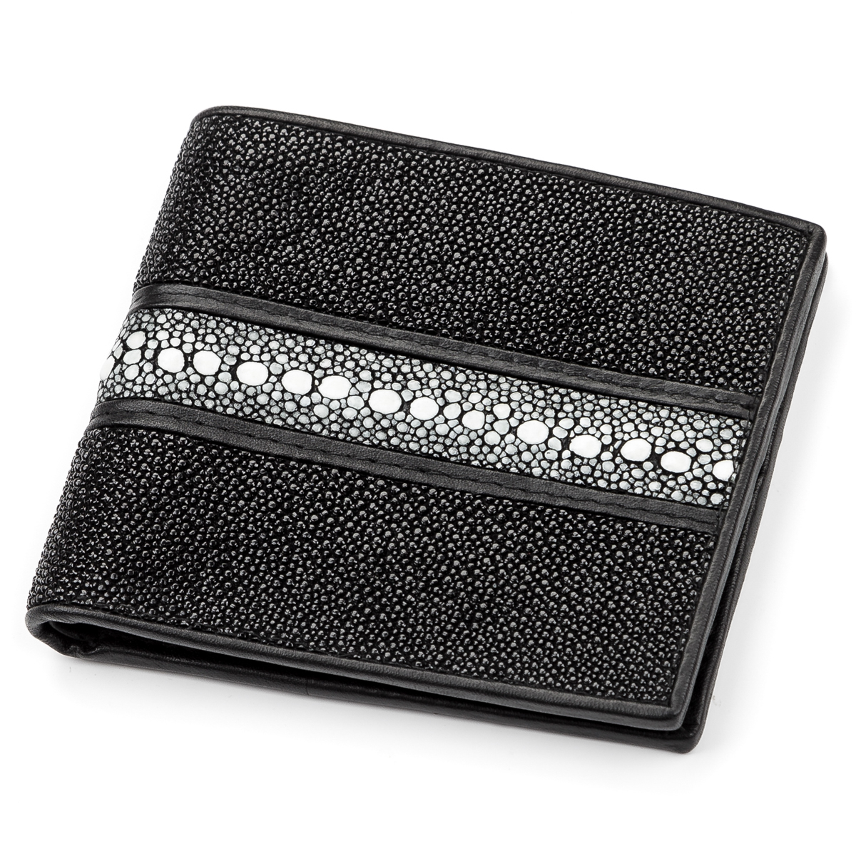 

Портмоне мужское STINGRAY LEATHER 18074 из натуральной кожи морского ската Черное