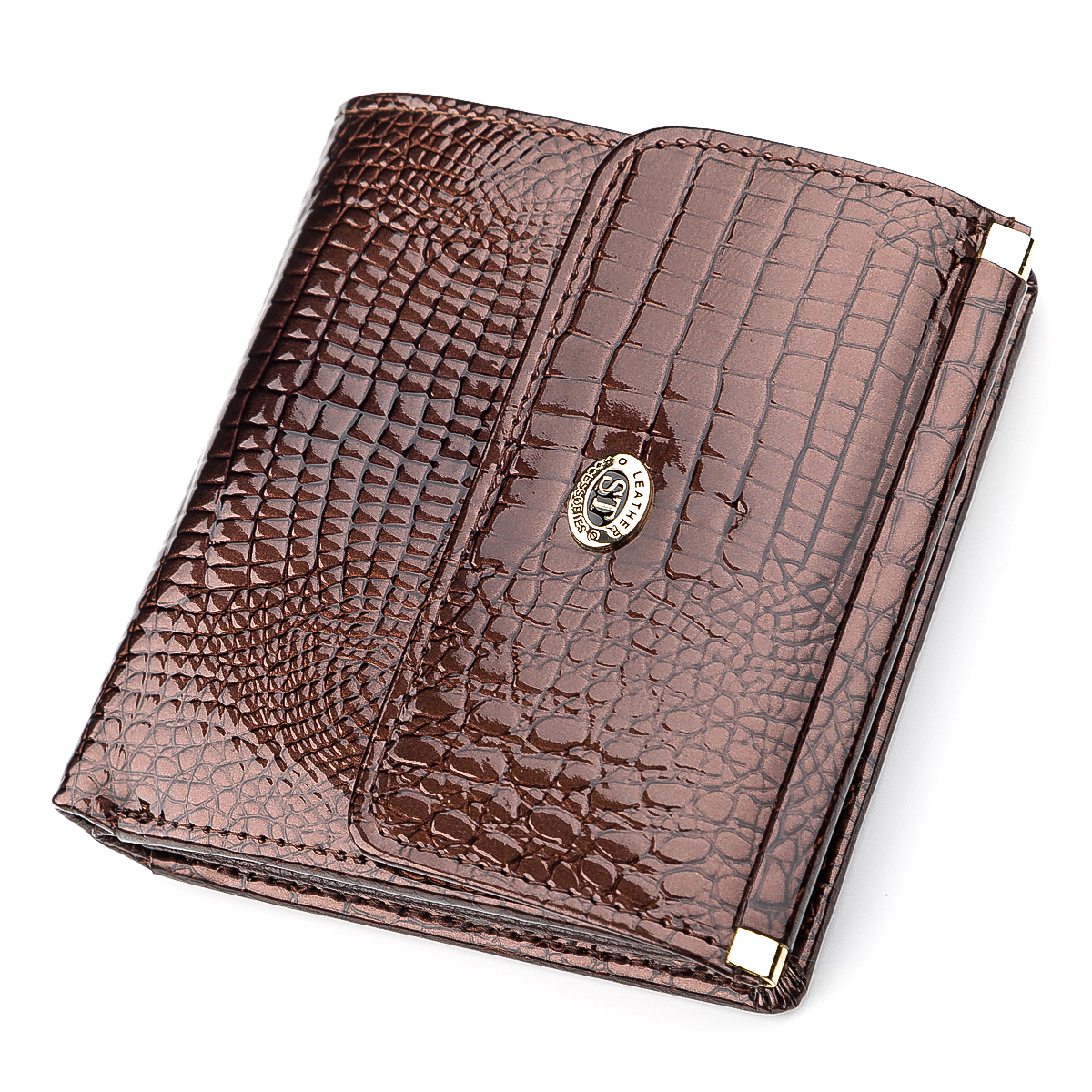 

Кошелек женский ST Leather 18354 лакированная кожа Коричневый