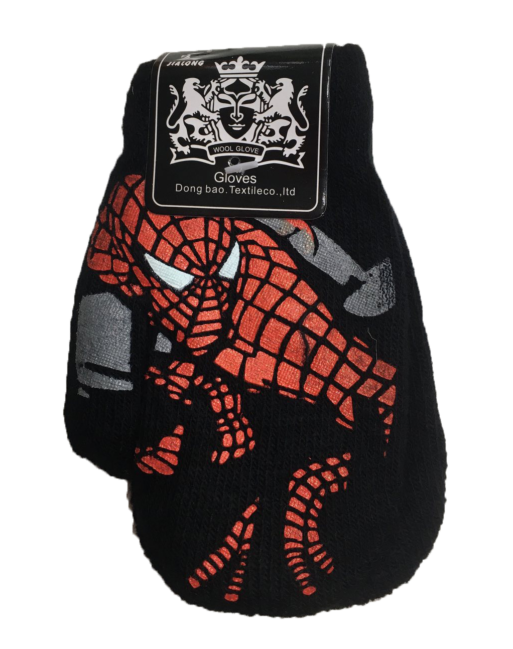 

Варежки Gloves начес, Spider Man 98-104 см Черный + Красный N111