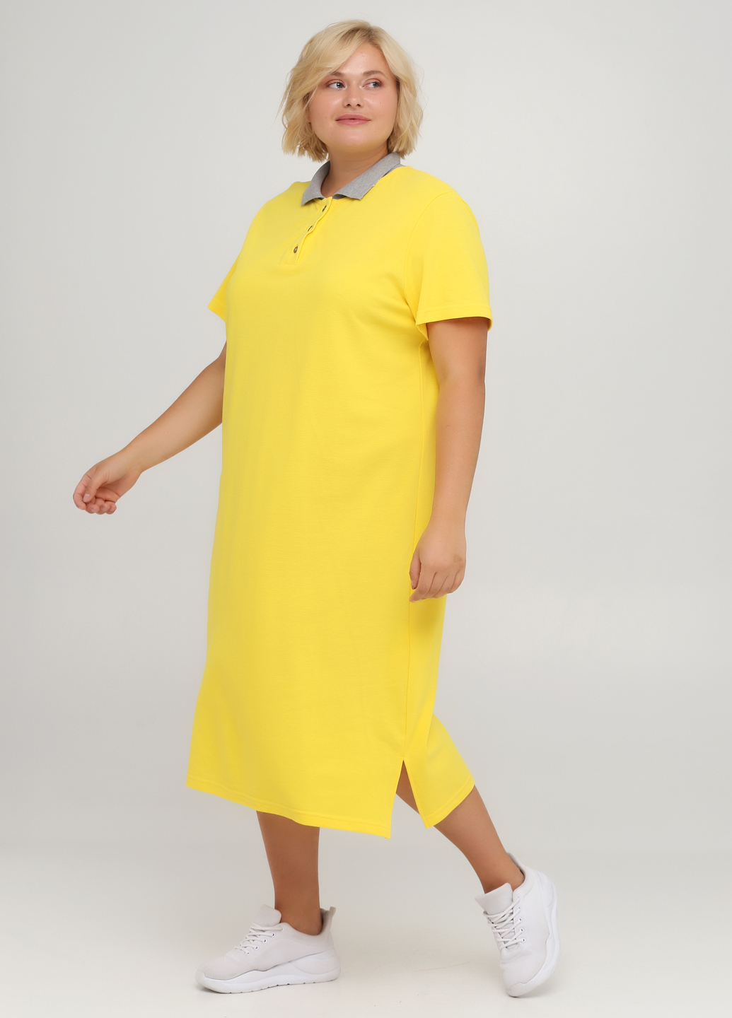 

Платье-поло Ukreina Трикотаж  Желтое U21Pla0845, Платье-поло Ukreina Трикотаж XL Желтое U21Pla0845