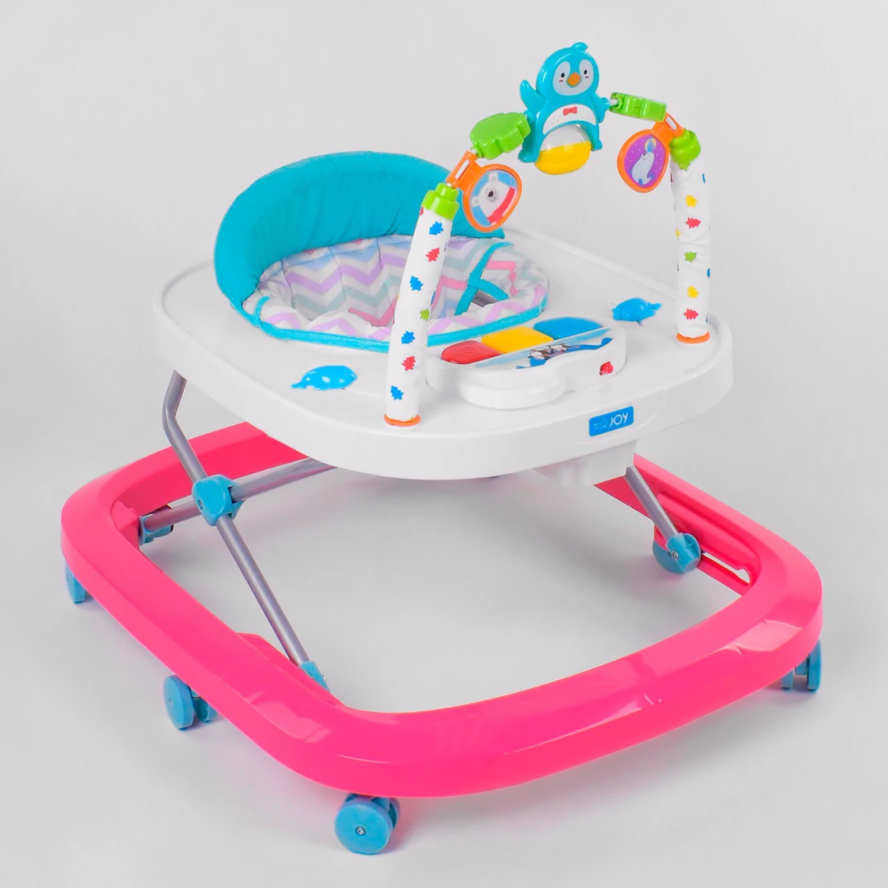 

Ходунки JOY W 60511 игровая панель, мелодии, свет, 3 положения по высоте, силиконовые колеса (96272)