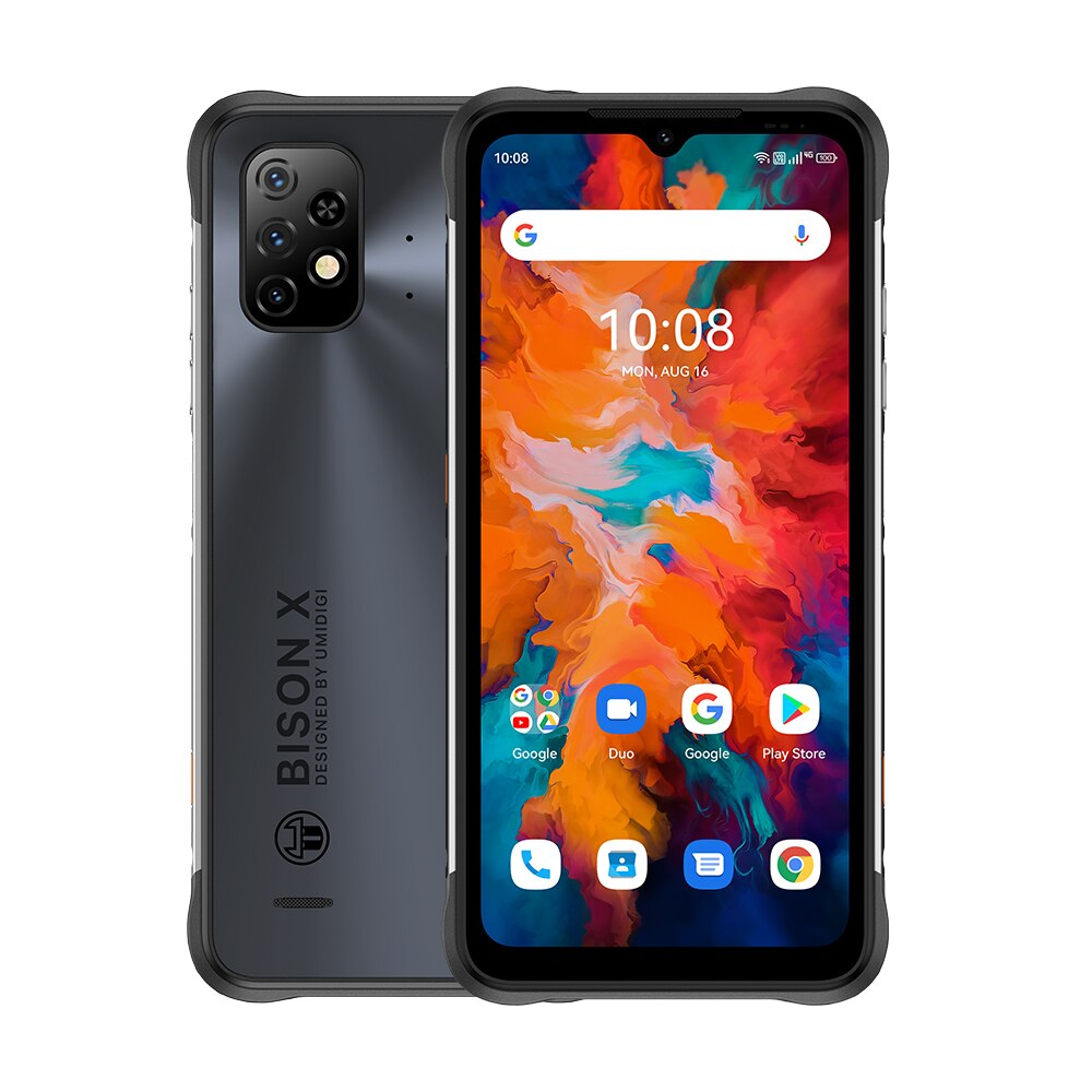 

Мобільний телефон Umidigi Bison X10 4/64Gb black IP68 6.53" NFC 6000mAh (1707 zp)